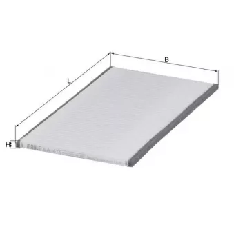 Filtre, air de l'habitacle KNECHT LA 475