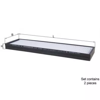 Filtre, air de l'habitacle KNECHT LA 495/S