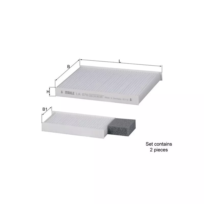 Filtre, air de l'habitacle KNECHT LA 570/S