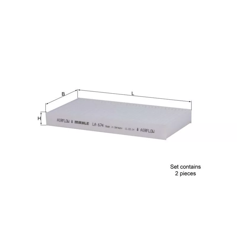 Filtre, air de l'habitacle KNECHT LA 674/S