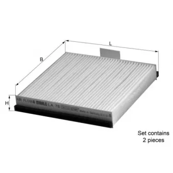 Filtre, air de l'habitacle KNECHT LA 76/S