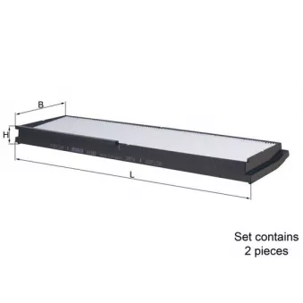 Filtre, air de l'habitacle KNECHT LA 862/S