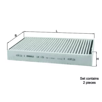 Filtre, air de l'habitacle KNECHT LAK 1156/S