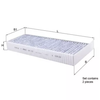 Filtre, air de l'habitacle KNECHT LAK 1157/S