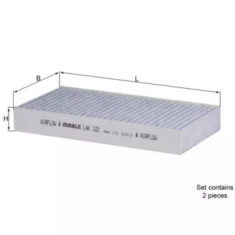 Filtre, air de l'habitacle KNECHT LAK 122/S