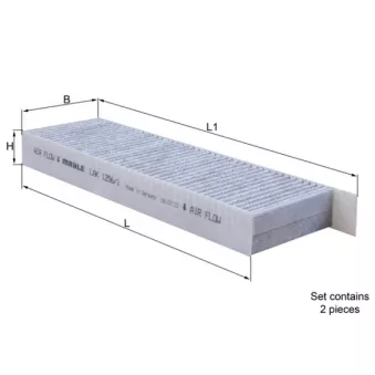 Filtre, air de l'habitacle KNECHT LAK 1256/1/S