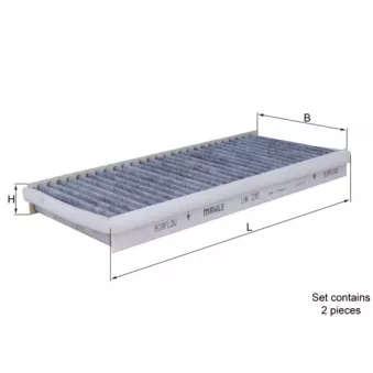 Filtre, air de l'habitacle KNECHT LAK 235/S