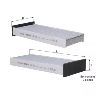 Filtre, air de l'habitacle KNECHT LAK 296/S