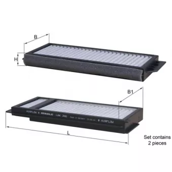 Filtre, air de l'habitacle KNECHT LAK 346/S