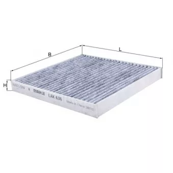 Filtre, air de l'habitacle KNECHT LAK 636