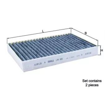 Filtre, air de l'habitacle KNECHT LAK 995/S