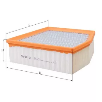 Filtre à air KNECHT LX 1479/2
