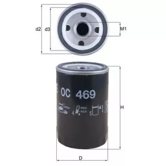Filtre à huile KNECHT OC 469
