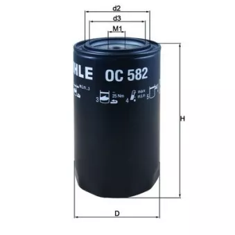 Filtre à huile KNECHT OC 582