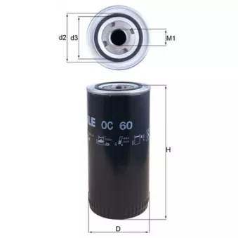 Filtre à huile KNECHT OC 60