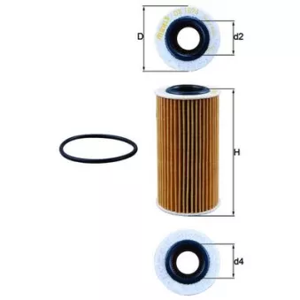 Filtre à huile KNECHT OX 1076D