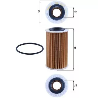 Filtre à huile KNECHT OX 1267D