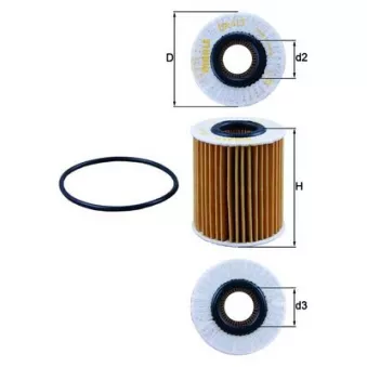 Filtre à huile KNECHT OX 413D2