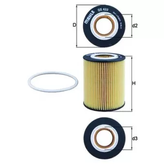 Filtre à huile KNECHT OX 433D