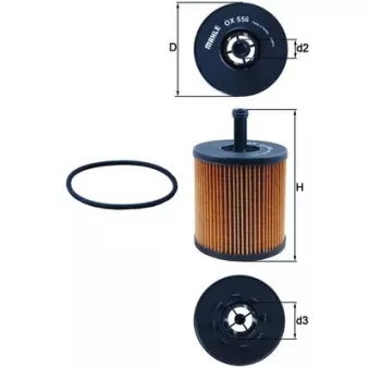 Filtre à huile KNECHT OX 556D