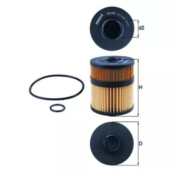 Filtre à huile KNECHT OX 563D