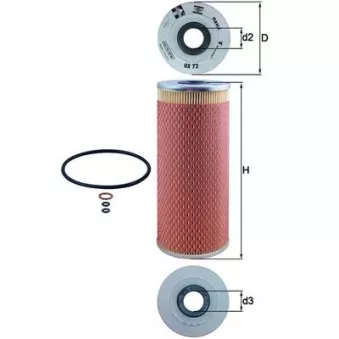 Filtre à huile KNECHT OX 72D