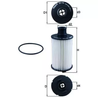 Filtre à huile KNECHT OX 774D