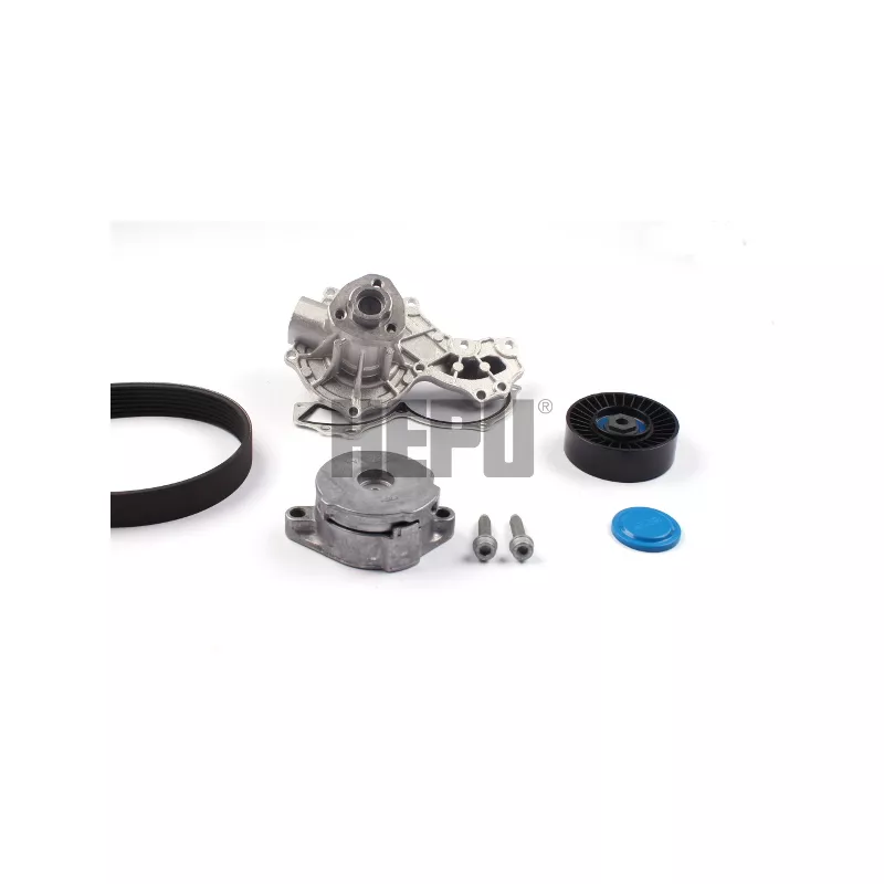 Pompe à eau+Jeu de courroie trapézoïdale à nervures HEPU PK05128