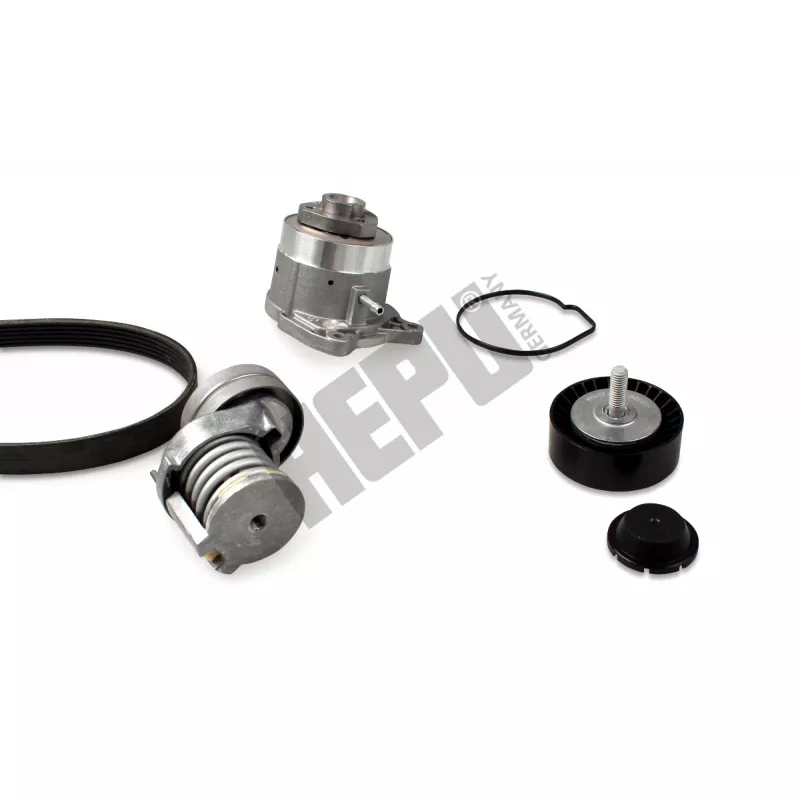 Pompe à eau+Jeu de courroie trapézoïdale à nervures HEPU PK06561