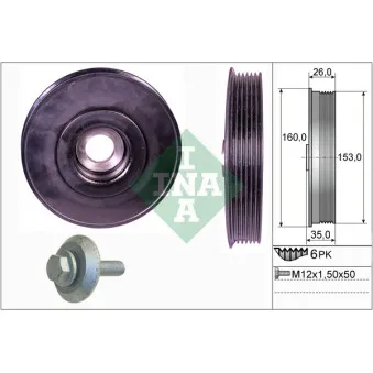 Kit de poulies, vilebrequin INA 544 0079 20