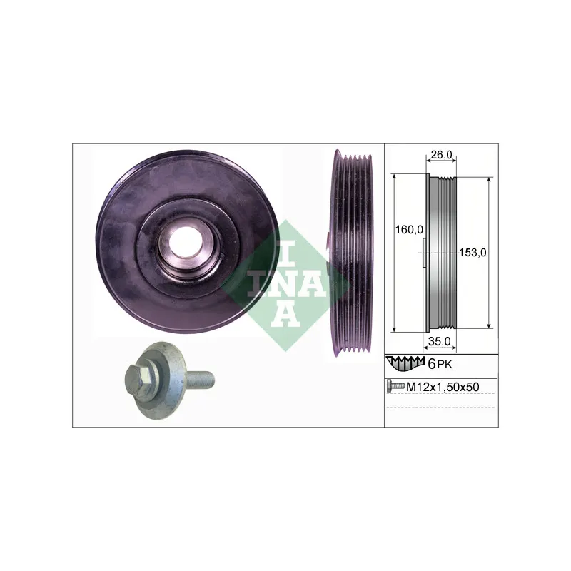Kit de poulies, vilebrequin INA 544 0079 20