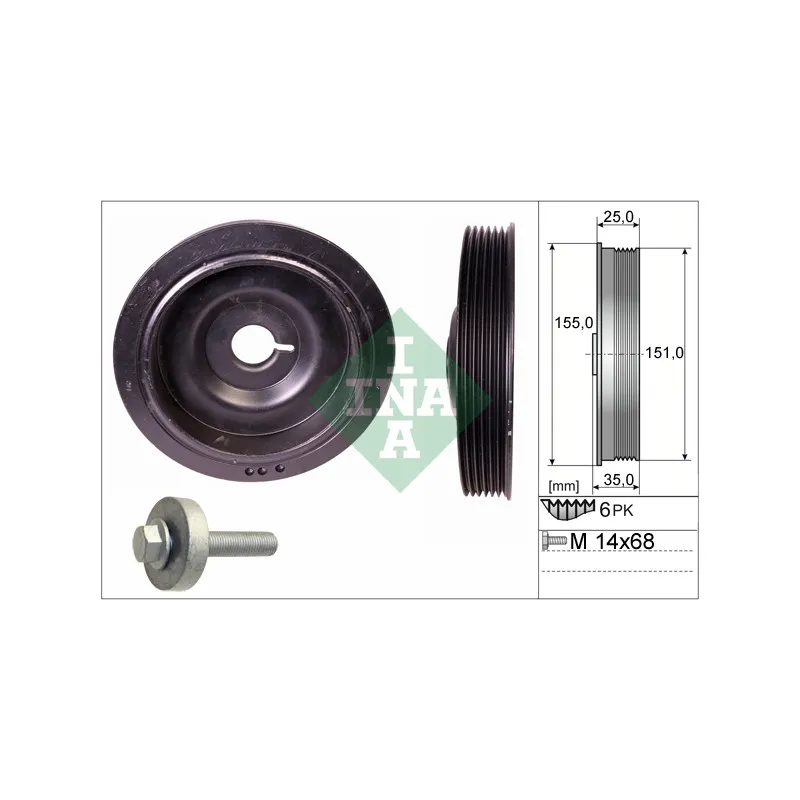 Kit de poulies, vilebrequin INA 544 0090 20