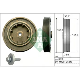 Kit de poulies, vilebrequin INA 544 0101 20