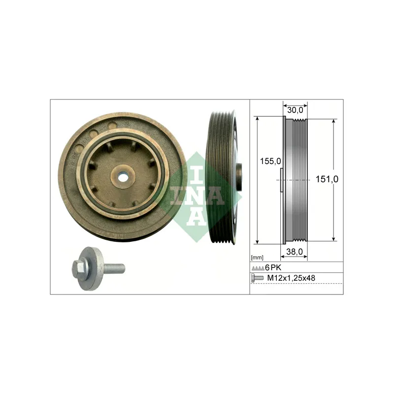 Kit de poulies, vilebrequin INA 544 0101 20