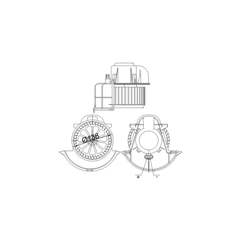 Pulseur d'air habitacle MAHLE AB 113 000S
