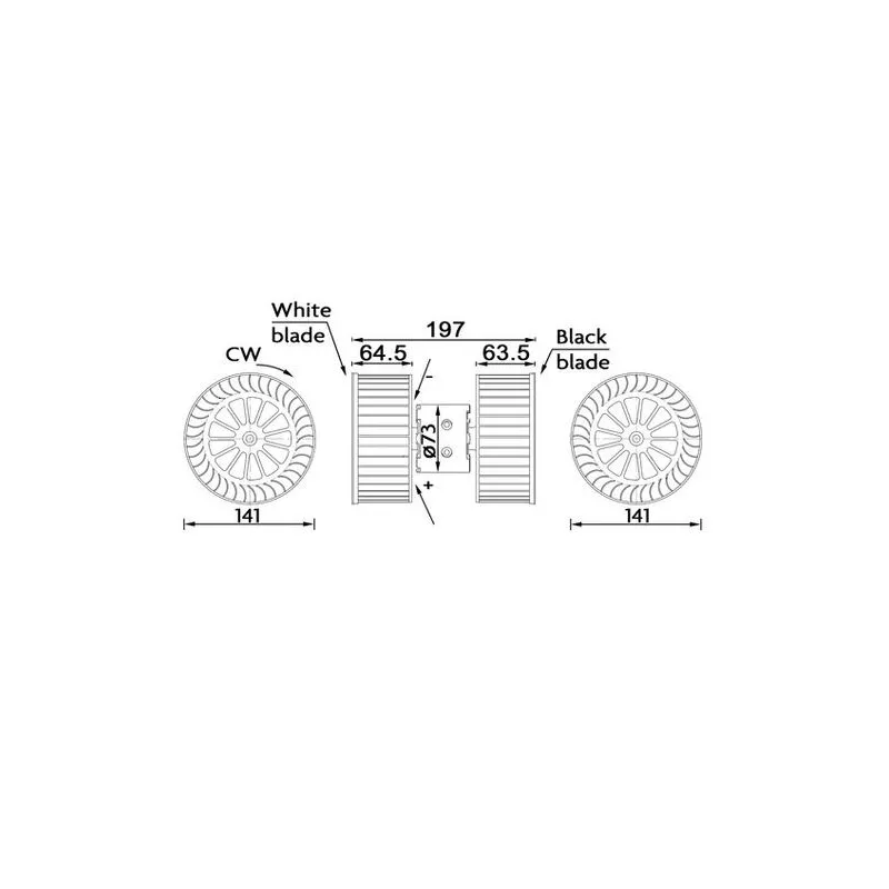 Pulseur d'air habitacle MAHLE AB 192 000S