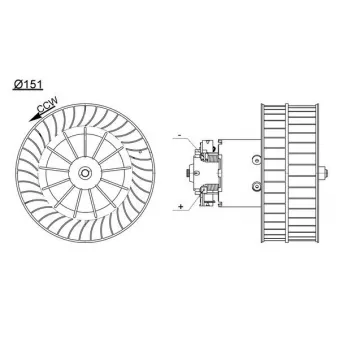 Pulseur d'air habitacle MAHLE AB 193 000S