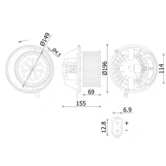 Pulseur d'air habitacle MAHLE AB 219 000S