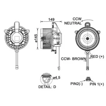Pulseur d'air habitacle MAHLE AB 277 000P
