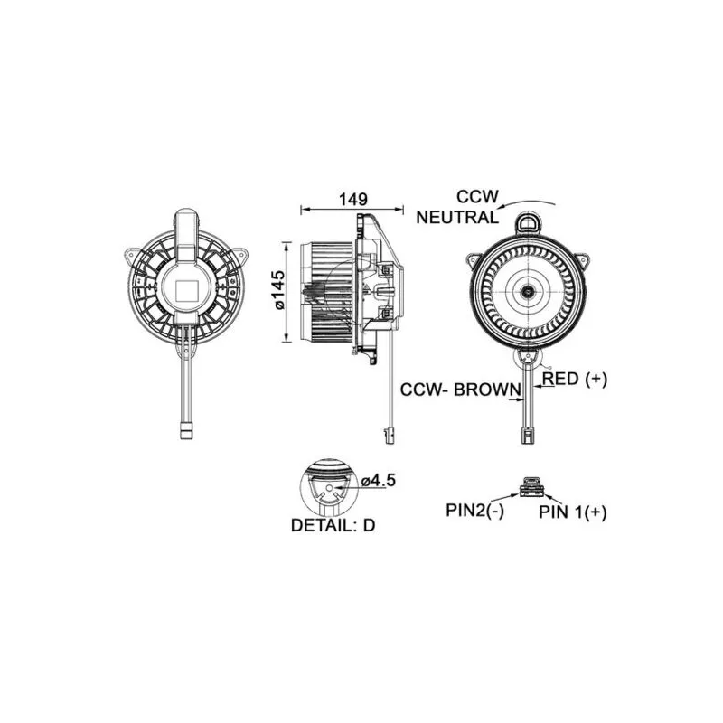 Pulseur d'air habitacle MAHLE AB 277 000P