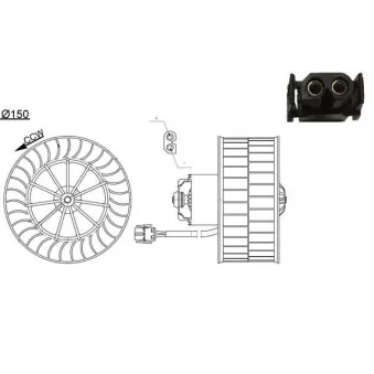 Pulseur d'air habitacle MAHLE AB 44 000S