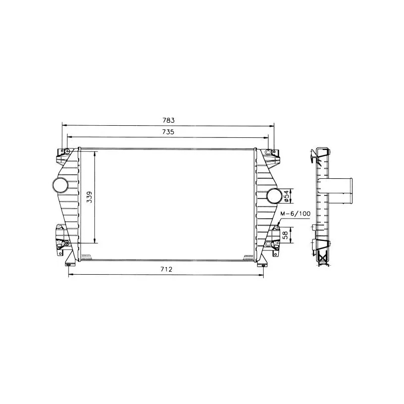 Intercooler, échangeur NRF 30120