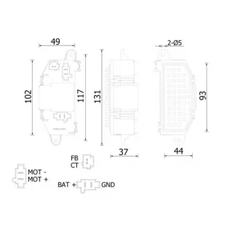Régulateur, pulseur d'air habitacle MAHLE ABR 118 000S