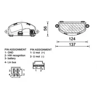 Régulateur, pulseur d'air habitacle MAHLE ABR 155 000P