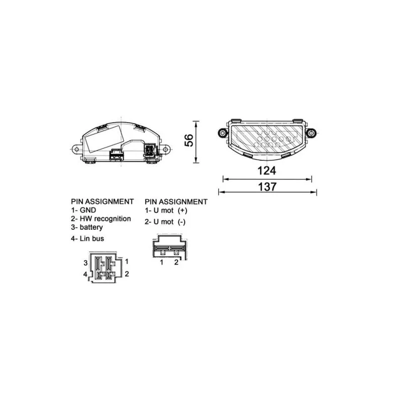 Régulateur, pulseur d'air habitacle MAHLE ABR 155 000P