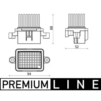 Régulateur, pulseur d'air habitacle MAHLE ABR 157 000P