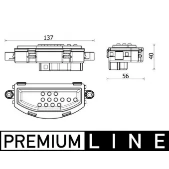 Régulateur, pulseur d'air habitacle MAHLE ABR 158 000P