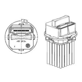 Régulateur, pulseur d'air habitacle MAHLE ABR 21 000P