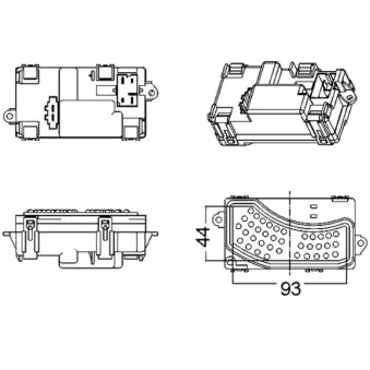 Régulateur, pulseur d'air habitacle MAHLE ABR 5 000S