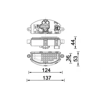 Régulateur, pulseur d'air habitacle MAHLE ABR 72 000P